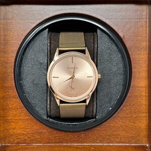 Womage rose gold tone watch